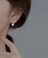 Mode Gold Sterling Silber Legierung Zirkon Creolen
